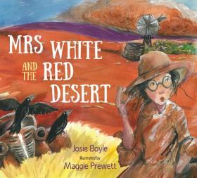 Illustrated book cover image with woman and desert